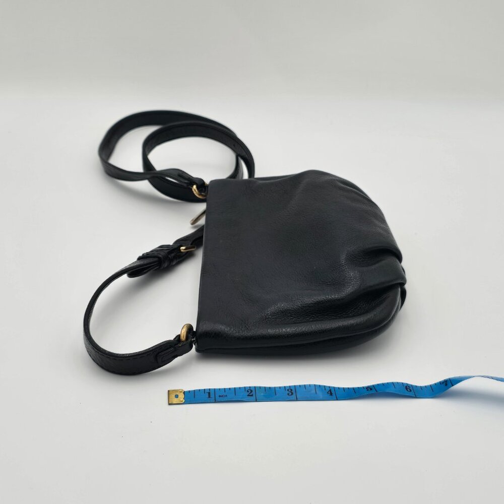Marc Jacobs New York Crossbody Purse Handbag Black Leather Small Gold Hardware - Picture 10 of 10